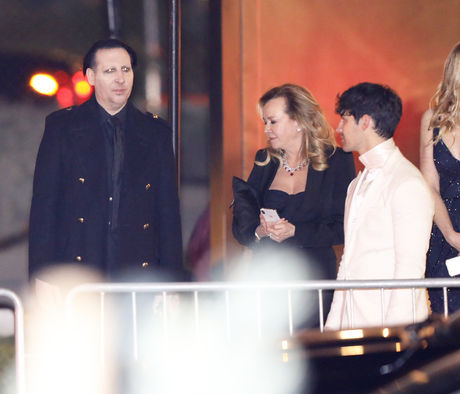 Joe Jonas and Sophie Turner chatted up Marilyn Manson while Nick Jonas and Priyanka Chopra left the Vanity Fair Oscar party