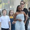 Angelina Jolie Takes The Kids For Sushi