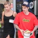 Justin Bieber And Hailey Baldwin Get Take-Out