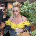 Britney Bares Some Skin At Lunch ... By Herself!