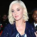 Katy Perry Flexes In Blue PVC At Dinner