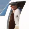 Brad Pitt Touches Down In A Private Jet