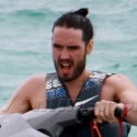 Russell Brand Rides A Jet Ski In Miami